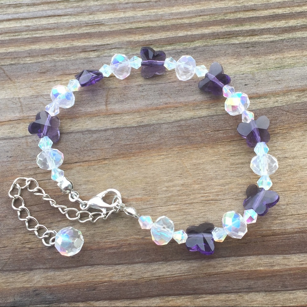 SOLD💲Butterfly Crystal Bracelet Austrian Crystals - Picture 3 of 6